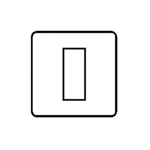 Seville Range Gloss White (Project Finish) 1 Module Euro Plate