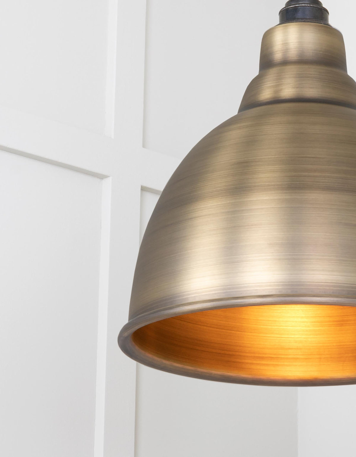Aged Brass Brindley Pendant by From The Anvil