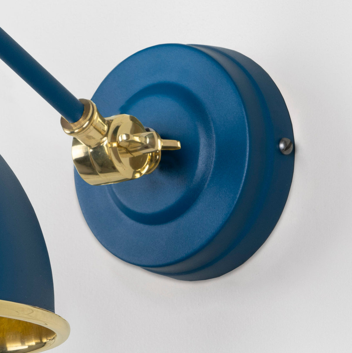 Hammered Brass Brindley Wall Light by From The Anvil