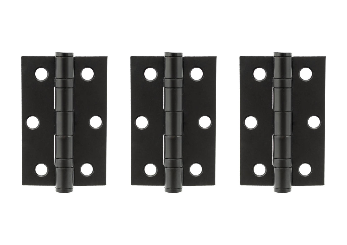 Atlantic Ball Bearing Hinges 3" x 2" x 2mm - Matt Black - 3" x 2" x 2mm