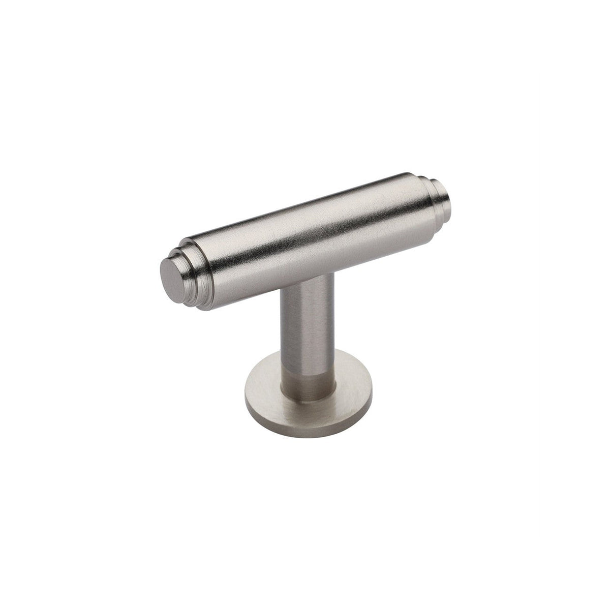 Stepped T-Bar Cabinet Knob with Rose by M Marcus - Heritage Brass