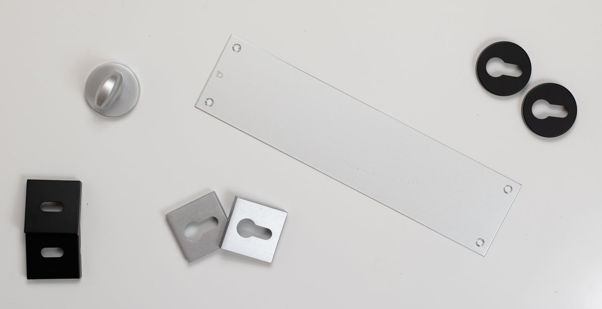 CleanTouch Anti-Bac Key Escutcheons on Minimal Square Rose - additional image