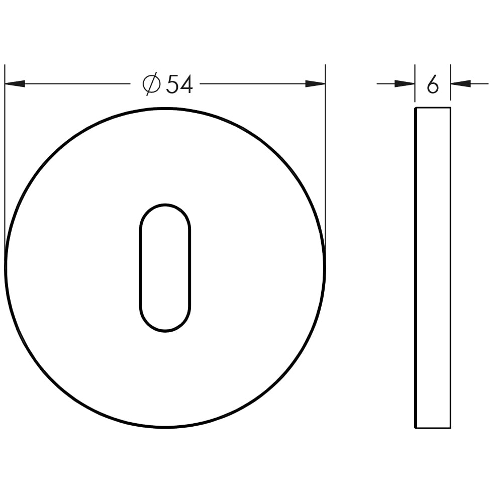 CRES-R10 Standard Keyway Round Rose Escutcheon by Cres By Frelan