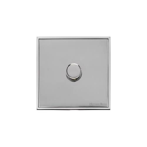Executive Range Polished Chrome Switches & Sockets, EX22 - 1 Gang TED Dimmer (Compatible with LED Lamps) by Heritage Brass By M-Marcus