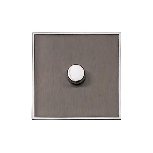 Executive Range Satin Black Nickel with Polished Chrome Switches & Sockets, EX26 - 1G Multi Location Secondary Dimmer by Heritage Brass By M-Marcus