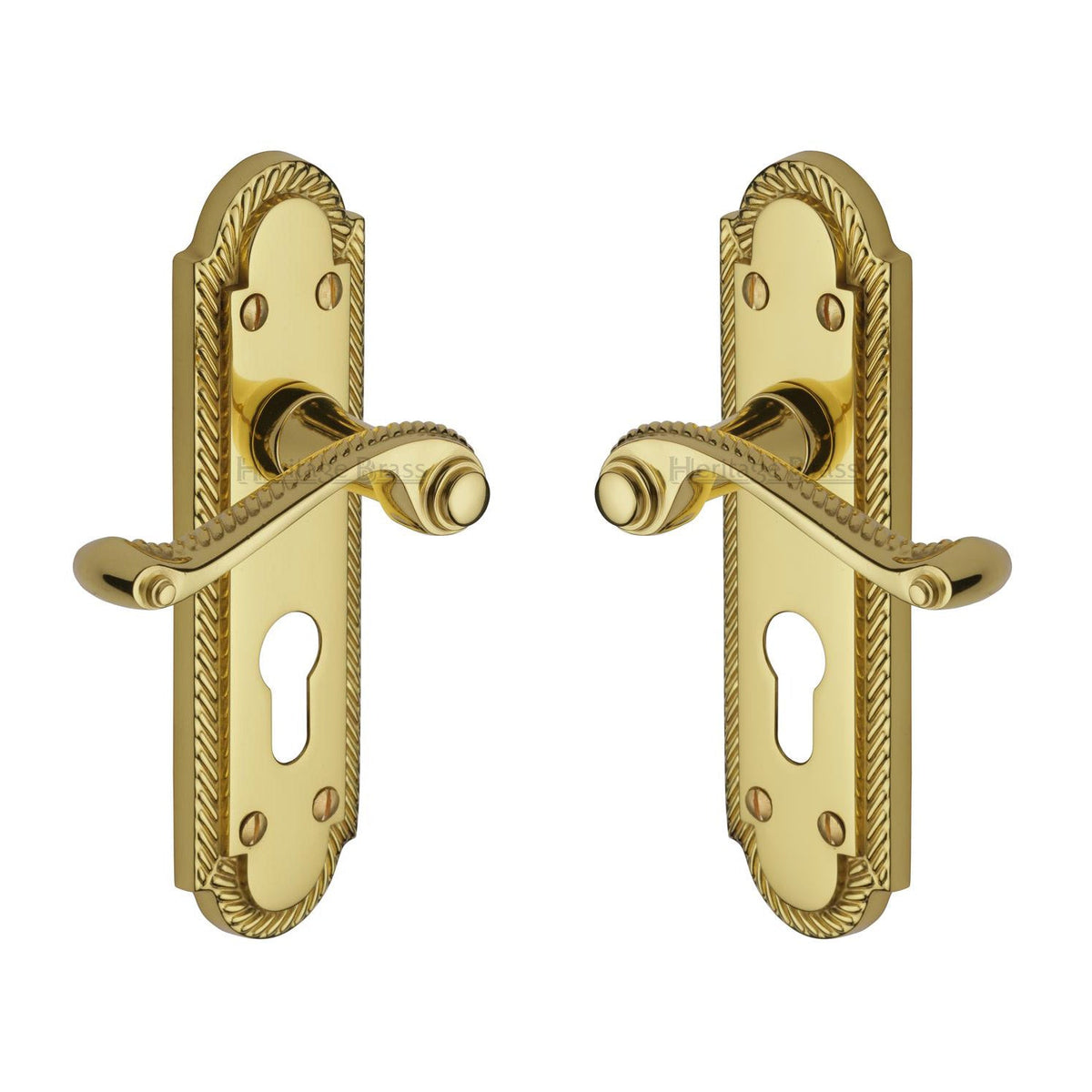 Gainsborough Door Handle on Plate by M Marcus - Heritage Brass