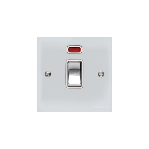 Richmond Elite Range Polished Chrome Switches & Sockets, LP2 - 20A Double Pole Switch with Neon by Heritage Brass By M-Marcus