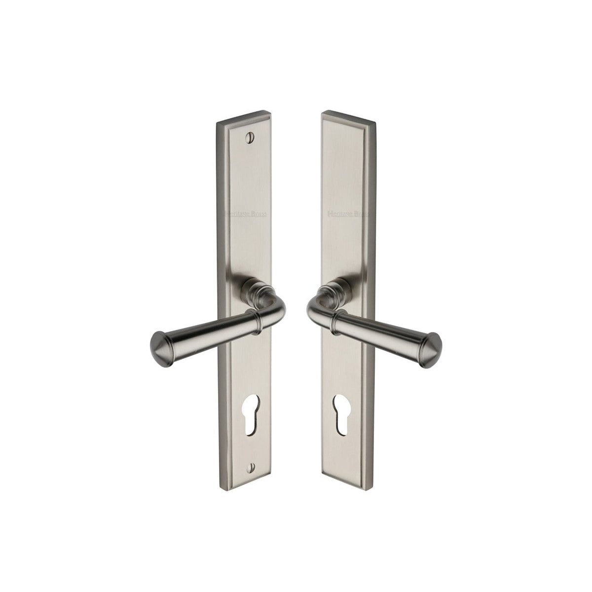 Colonial RH Door Handle on Plate by M Marcus - Heritage Brass