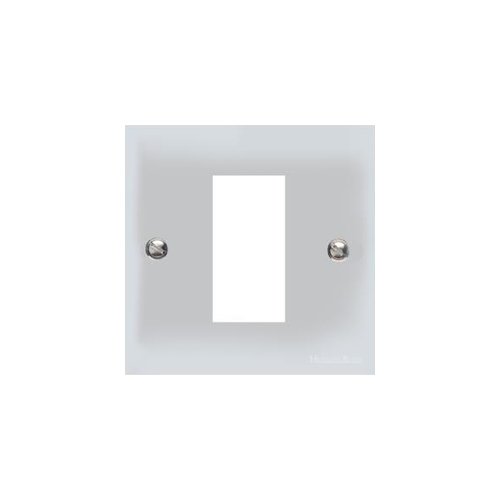 Victorian Elite Range Polished Chrome Switches & Sockets, R02 - 1 Module Euro Plate by Heritage Brass By M-Marcus