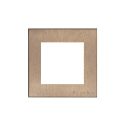 Winchester Range Antique Brass Switches & Sockets, W91 - 2 Module Euro Plate by Heritage Brass By M-Marcus