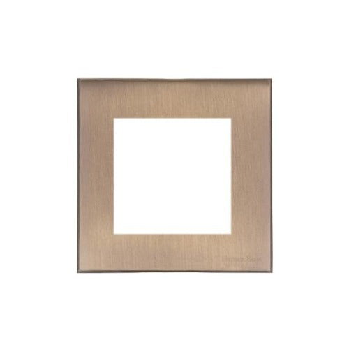 Windsor Range Antique Brass Switches & Sockets, WN91 - 2 Module Euro Plate by Heritage Brass By M-Marcus