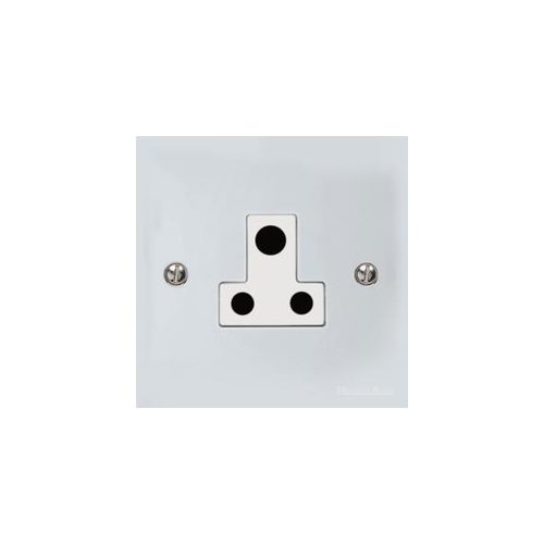 Victorian Elite Range Polished Chrome Switches & Sockets, R02 - 5 Amp 3 Round Pin Socket by Heritage Brass By M-Marcus