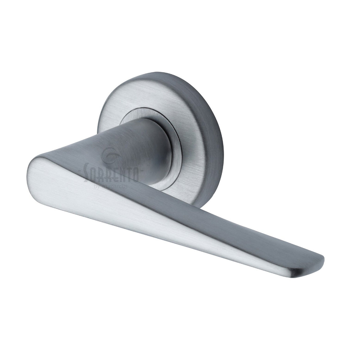 Amalfi Door Handle on Round Rose by M Marcus - Heritage Brass