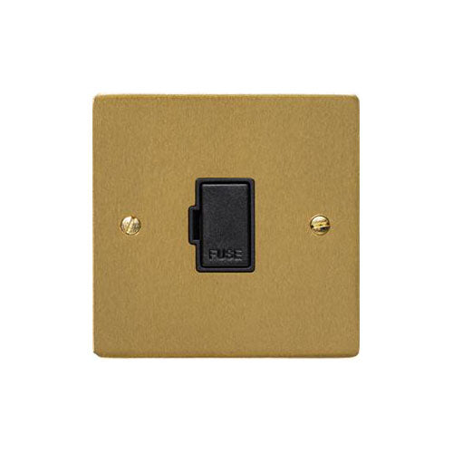 Elite Flat Plate Range Satin Brass Switches & Sockets, T04 - Unswitched Spur (13 Amp) by Heritage Brass By M-Marcus