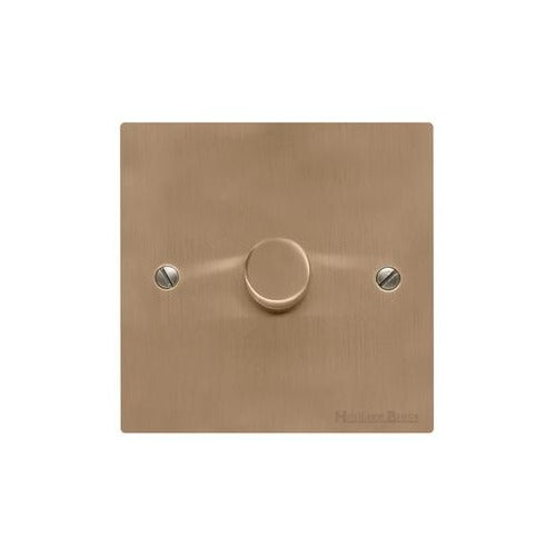 Elite Flat Plate Range Antique Brass Switches & Sockets, T91 - 1G Multi Location Secondary Dimmer by Heritage Brass By M-Marcus