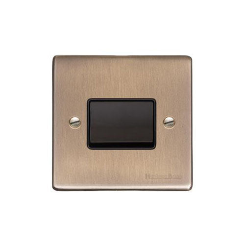Elite Flat Plate Range Antique Brass Switches & Sockets, T91 - 6A Triple Pole Fan Isolator Switch by Heritage Brass By M-Marcus