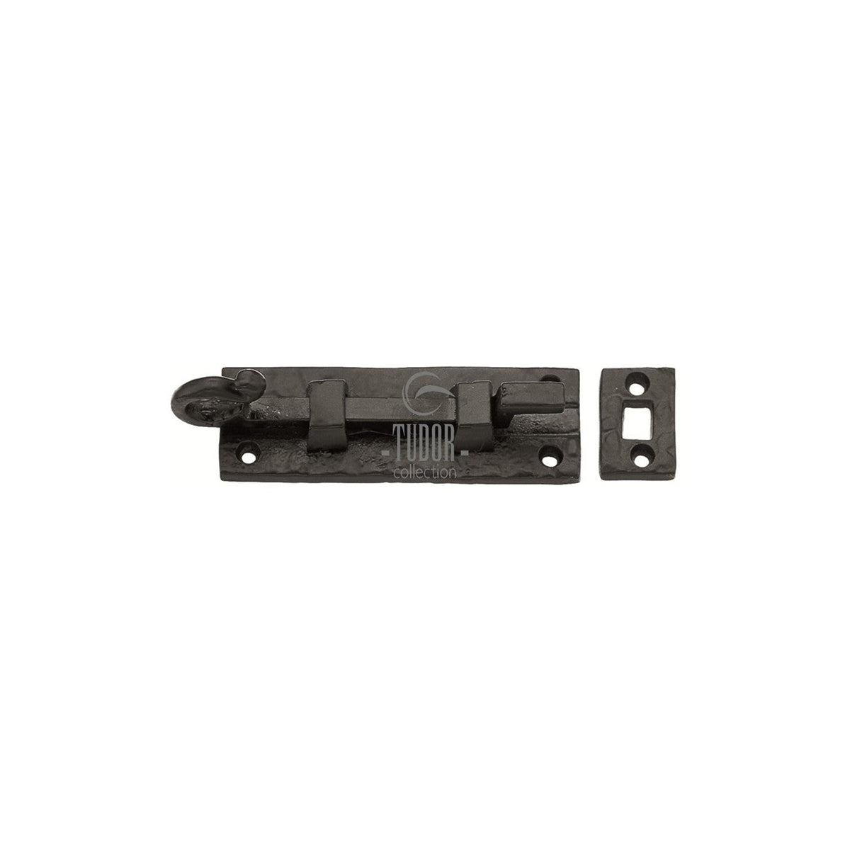 Tudor Door Bolt Necked Black Iron by M Marcus - Heritage Brass