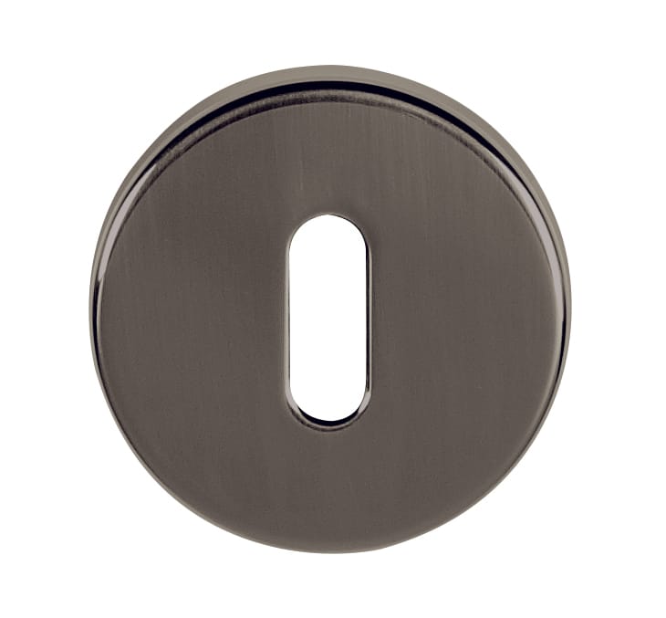 Tupai Rapido CurvaLine Key Escutcheons on Round Rose - Titanium - Default