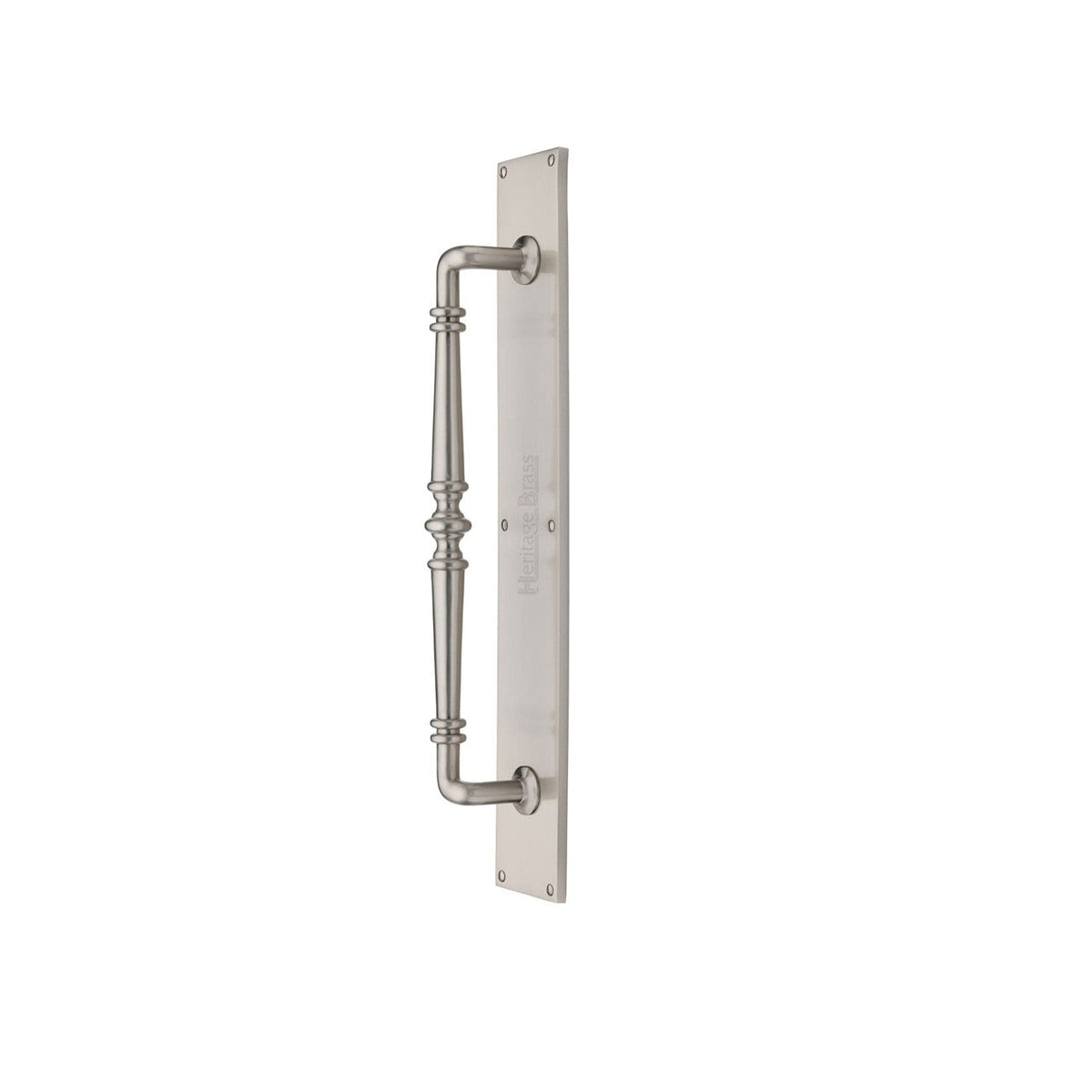 Avon Door Pull Handle on Plate by M Marcus - Heritage Brass