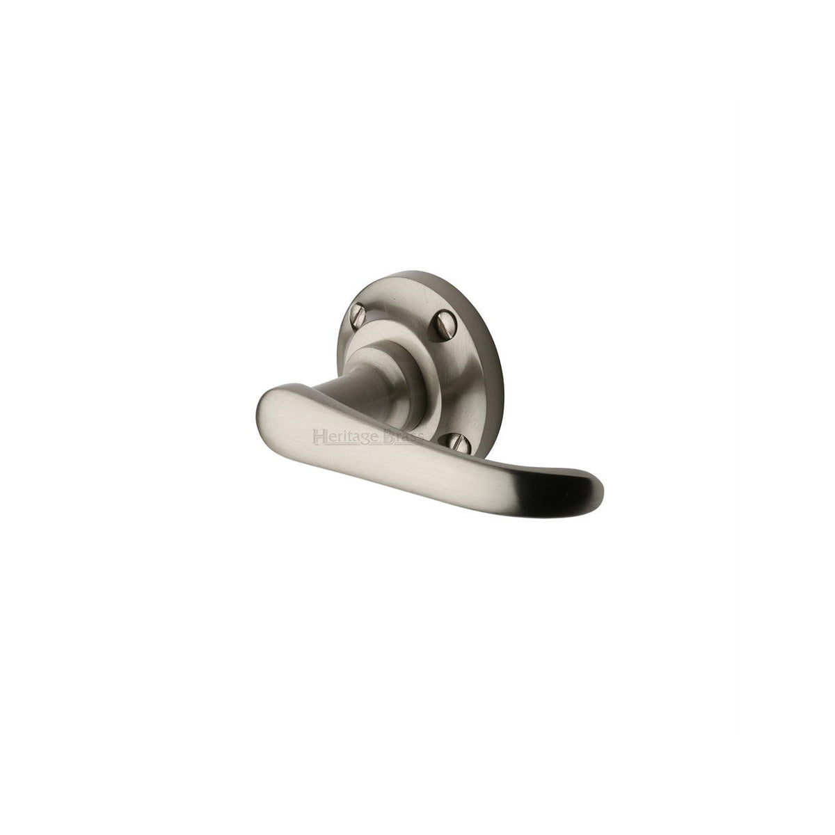 Windsor Door Handle on Round Rose by M Marcus - Heritage Brass
