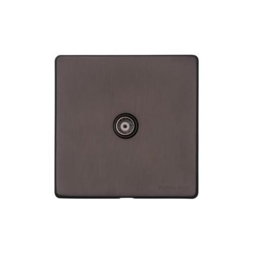 Verona Range Switches & Sockets - 1 Gang Non-Isolated TV Coaxial Socket by Heritage Brass By M-Marcus