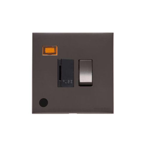 Winchester Range Matt Bronze Switches & Sockets, W09 - Switched Spur with Neon + Cord (13 Amp) by Heritage Brass By M-Marcus