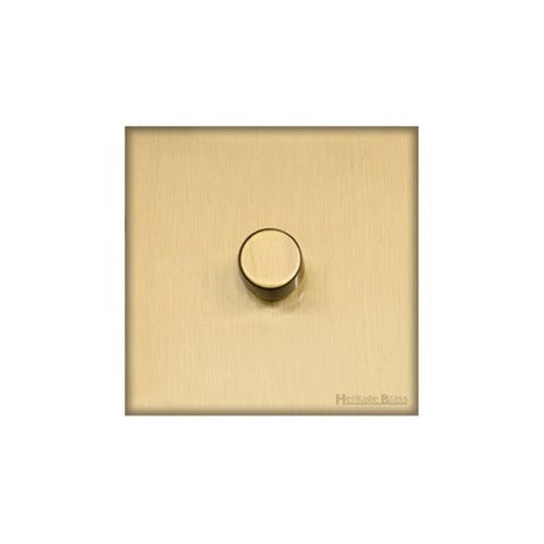 Windsor Range Satin Brass Switches & Sockets, WN44 - 1 Gang Dimmer 400 watts (Compatible with halogen/ incandescent bulbs) by Heritage Brass By M-Marcus