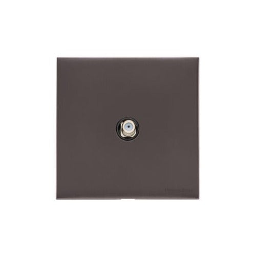 Windsor Range Satin Nickel Switches & Sockets, WN5 - 1 Gang Satellite Socket by Heritage Brass By M-Marcus