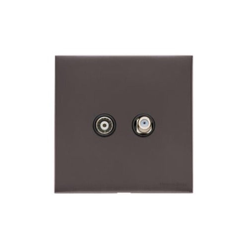 Windsor Range Polished Brass Switches & Sockets, WN1 - TV/Satellite Socket by Heritage Brass By M-Marcus