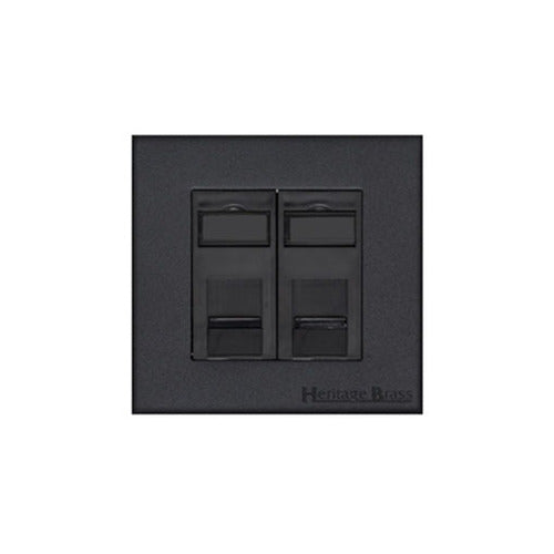 Windsor Range Jet Black (Project Finish) 2 Gang Master Line Socket