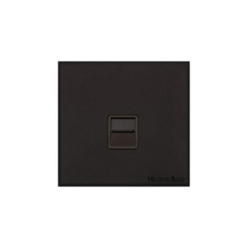 Windsor Range Matt Black Switches & Sockets, WBK - 1 Gang Master Line Socket by Heritage Brass By M-Marcus