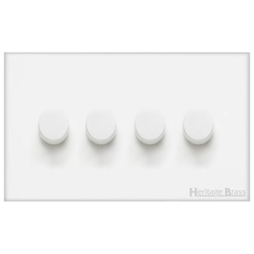 Windsor Range Matt White Switches & Sockets, WNW - 4G Multi Location Primary Dimmer by Heritage Brass By M-Marcus