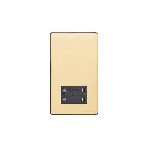 Vintage Range Polished Brass Switches & Sockets, X01 - Shaver Socket Output Voltage 110/240V by Heritage Brass By M-Marcus