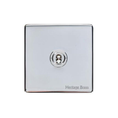 Vintage Range Polished Chrome Switches & Sockets, X02 - 1 Gang Intermediate Toggle Switch by Heritage Brass By M-Marcus
