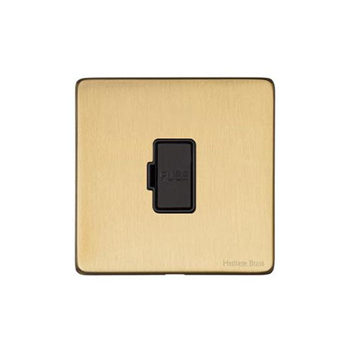 Vintage Range Satin Brass Switches & Sockets, X44 - Unswitched Spur (13 Amp) by Heritage Brass By M-Marcus