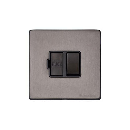 Vintage Range Satin Black Nickel Switches & Sockets, X66 - Switched Spur (13 Amp) by Heritage Brass By M-Marcus