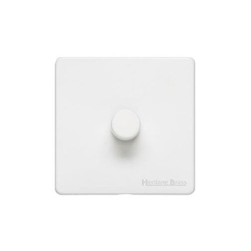 Vintage Range Gloss White Switches & Sockets, XGL - 1 Gang Dimmer 400 watts (Compatible with halogen/ incandescent bulbs) by Heritage Brass By M-Marcus