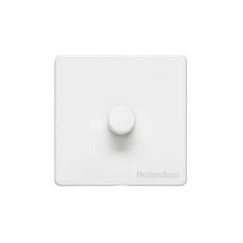 Vintage Range Gloss White Switches & Sockets, XGL - 1 Gang TED Dimmer (Compatible with LED Lamps) by Heritage Brass By M-Marcus
