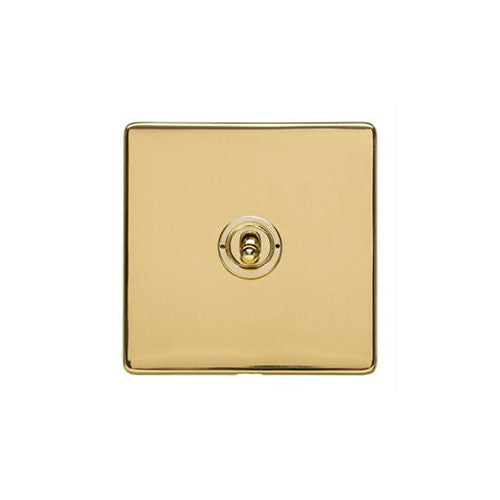 Studio Range Polished Brass Switches & Sockets, Y01 - 1 Gang Toggle Switch by Heritage Brass By M-Marcus