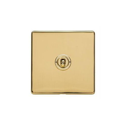 Studio Range Polished Brass Switches & Sockets, Y01 - 1 Gang Intermediate Toggle Switch by Heritage Brass By M-Marcus