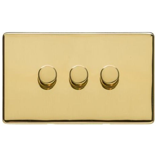 Studio Range Polished Brass Switches & Sockets, Y01 - 3G Multi Location Primary Dimmer by Heritage Brass By M-Marcus