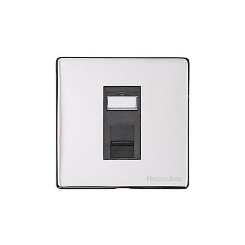 Studio Range Polished Chrome Switches & Sockets, Y02 - 1 Gang RJ11 by Heritage Brass By M-Marcus