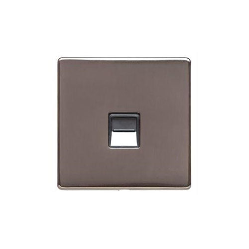 Studio Range Polished Bronze Switches & Sockets, Y07 - 1 Gang Secondary Line Socket by Heritage Brass By M-Marcus