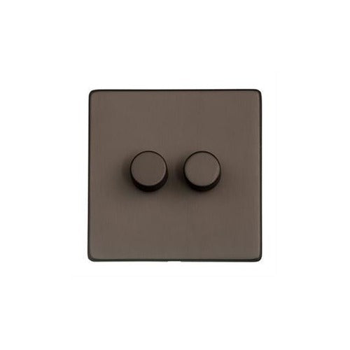 Studio Range Matt Bronze Switches & Sockets, Y09 - 2G Multi Location Secondary Dimmer by Heritage Brass By M-Marcus