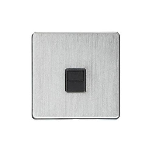 Studio Range Satin Chrome Switches & Sockets, Y33 - 1 Gang Master Line Socket by Heritage Brass By M-Marcus