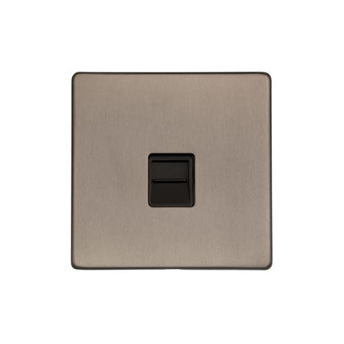 Studio Range Aged Pewter Switches & Sockets, YAP - 1 Gang Secondary Line Socket by Heritage Brass By M-Marcus