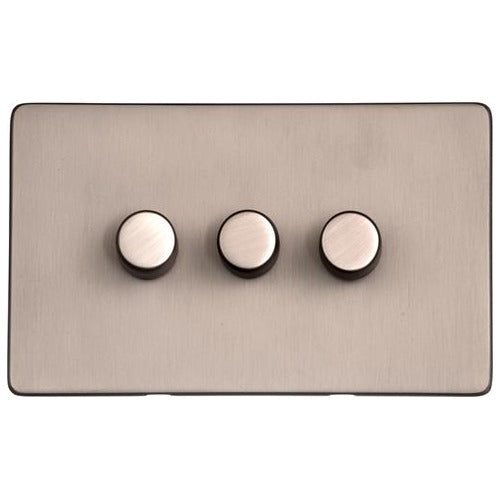 Studio Range Aged Pewter Switches & Sockets, YAP - 3G Multi Location Primary Dimmer by Heritage Brass By M-Marcus