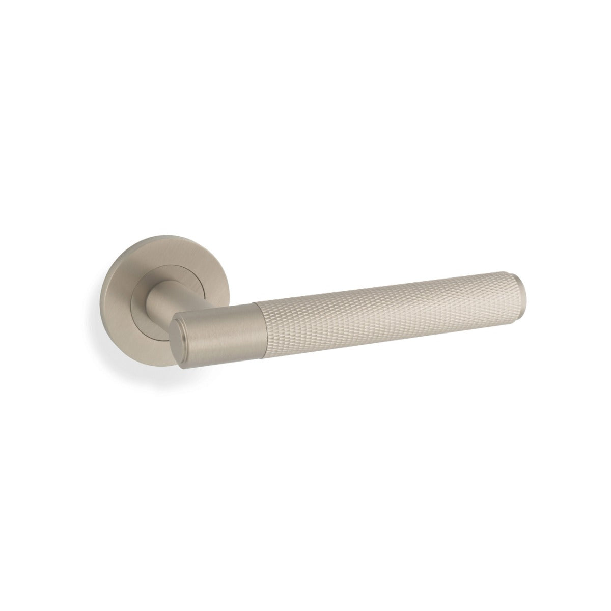 Alexander & Wilks Spitfire Knurled Lever on Round Rose by Alexander & Wilks