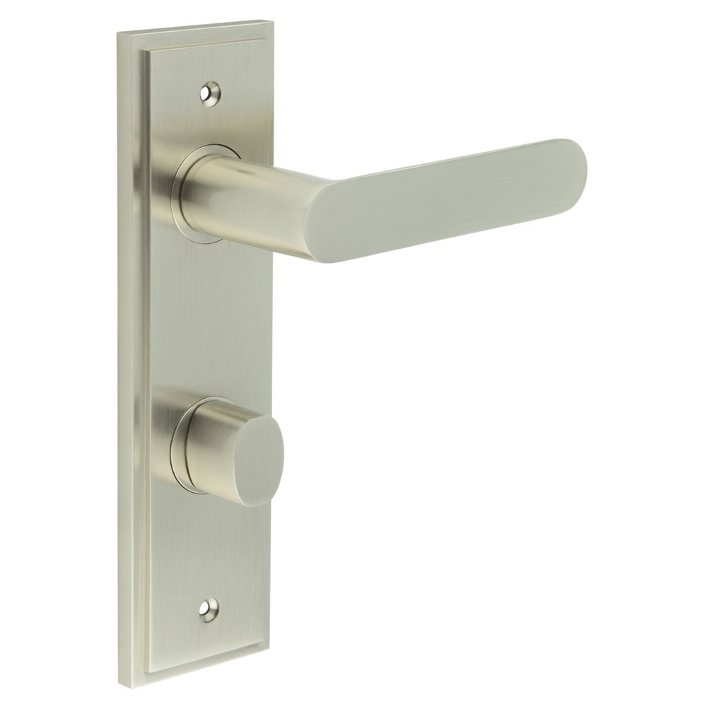 Burlington Kensington Door Handles Din Bathroom Backplate & Turn & Release 81 by Burlington By Frelan