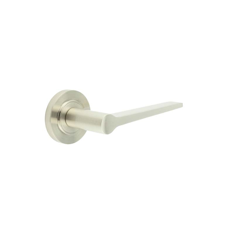 Burlington Knightsbridge Door Handles On Plain Rose by Burlington By Frelan